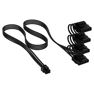 Corsair Premium Cable d alimentation Molex 4 connecteurs type 5 Gen 5 Black