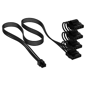 Corsair Premium Cable d alimentation Molex 4 connecteurs type 5 Gen 5 Black
