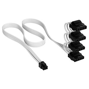 Corsair Premium Cable d alimentation Molex 4 connecteurs type 5 Gen 5 White