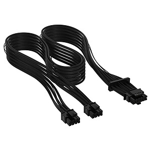 Corsair Premium Cable 600 W 12 4 broches PCIe Gen 5 12VHPWR Black
