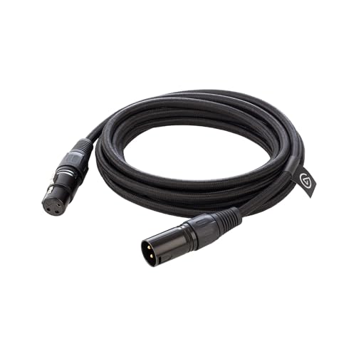 Elgato XLR Cable – Câble de micro blindé pour les enregistrements studio et la production live, avec connecteurs plaqués or, mâle vers femelle, pour des niveaux micro ou ligne analogique, 3 m