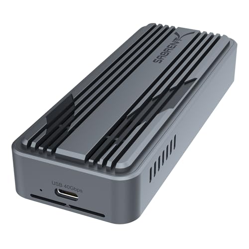 SABRENT Boîtier SSD USB 4 NVMe – Boîtier SSD Externe sans Outil USB 4.0 M.2 PCIe 4.0 x4, 3900 Mo s, Compatible Thunderbolt 3 4 et USB-C, pour disques 2230 2242 2260 2280 (EC-U4TN)