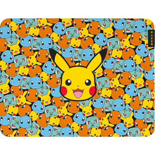 Razer Gigantus V2 Tapis de Souris de Jeu en Tissu de Taille M, avec Surface texturée en Tissu Micro-tissé, Mousse de Caoutchouc épaisse Haute densité, Base antidérapante, Motif Pokémon