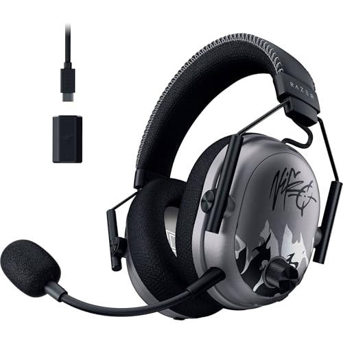 Razer BlackShark V3 Pro Casque de Jeu ANC sans Fil pour PC Micro Bande complète - Pilote 50 mm - 2,4 GHz, Bluetooth, USB, 3,5 mm - Fonctionne avec PC, Mac, PS5, Nintendo Switch - Batterie Longue