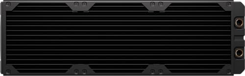 Corsair Hydro X Series XR5 420mm V2 Radiateur de Personnalisé – Compatible avec Les Ventilateurs iCUE Link – Supports de Ventilateur 3 x 140mm – Plaques de Protection à vis – Filetage G1 4 po – Noir