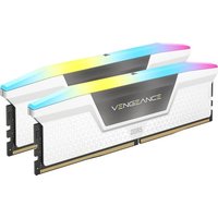 Memoire RAM - CORSAIR - CMH32GX5M2B6000Z30W - 32 Go 2x16Go - VENGEANCE RGB DDR5 White Heatspreader - 6000MT s - DIMM - CL 30