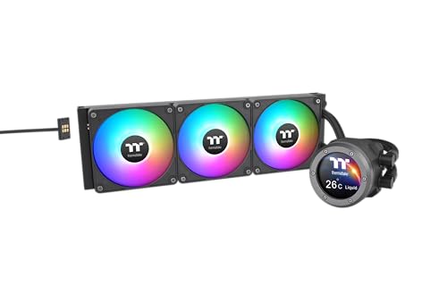 Thermaltake TH360 V2 Ultra EX ARGB AIO Refroidisseur de processeur bloc d'eau 2,1 LCD ventilateur 120 x 3 connexion rapide magnétique contrôle de synchronisation MB ARGB contrôle logiciel LCD CL-W415