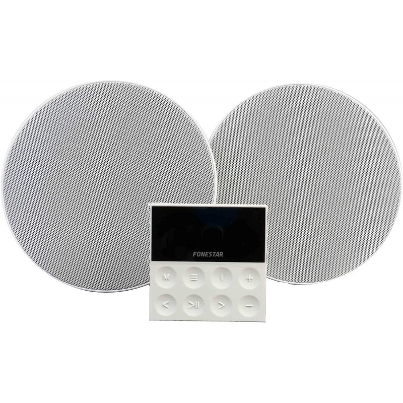 fonestar Fonstar KS-WALL Kit amplificateur mural et 2 enceintes de plafond Bluetooth USB FM AUX
