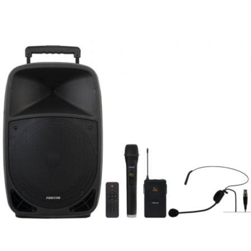 fonestar Altavoces Fonestar Malibu-312 Bluetooth 250W con micrófonos inalámbricos y trolley