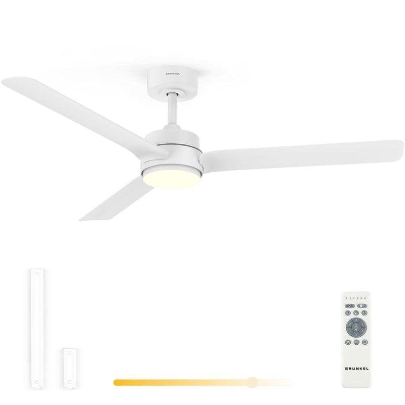 grunkel Ventilateur de plafond Grunkel Skyeasy52 52 pouces LED DC 6 vitesses White