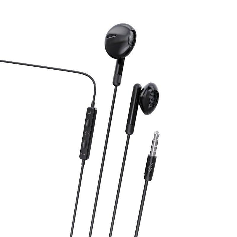 myway Auriculares Myway MWHPH0019 avec câble Jack 3,5 mm, micro intégré, usage smartphone, noirs