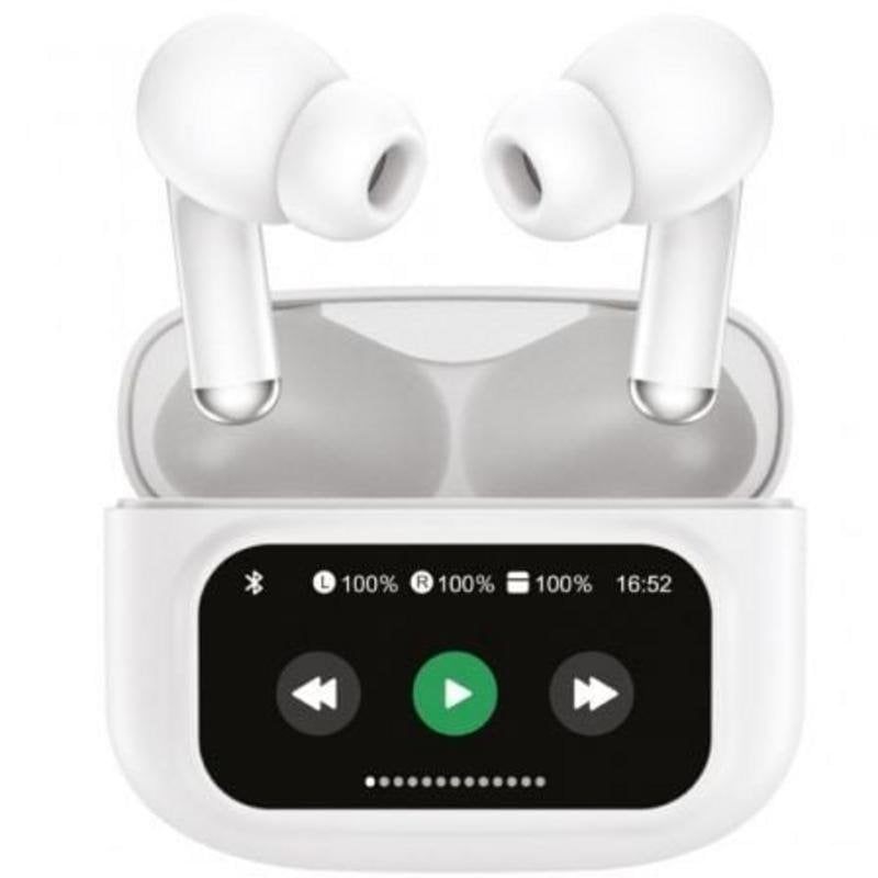 Muvit Écouteurs Muvit M2404 True Wireless Bluetooth ANC ENC, boîtier affichage, White