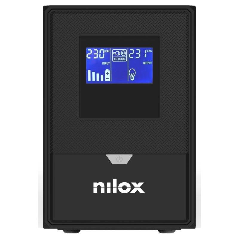 Nilox UPS Professionnel Onde sinusoïdale Pure, Groupe de continuité avec Batterie intégrée, Protection des appareils sensibles, stabilisateur AVR, USB, 2 Schuko 2 IEC, Sauvegarde 2 ms