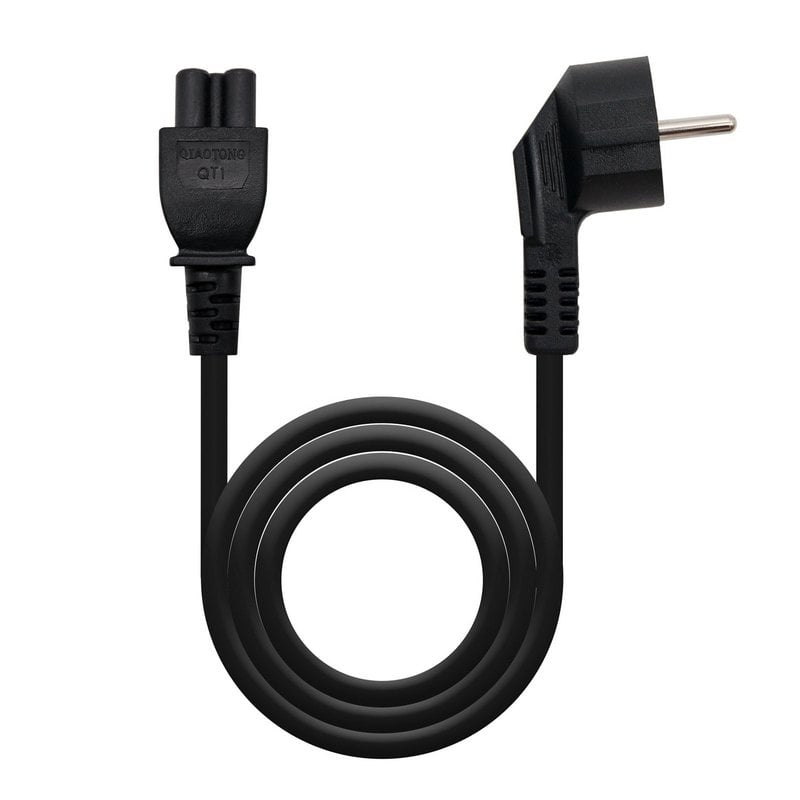 nanocable Nanocable Cable de Alimentación Trébol CEE7 Acodado Macho a C5 Hembra 1.5m