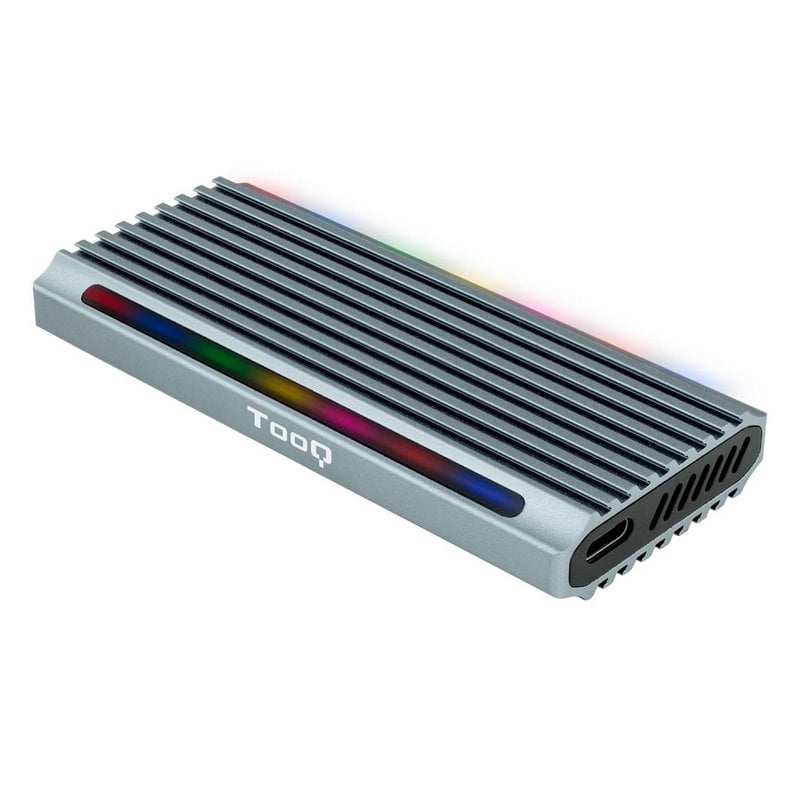 tooq TooQ Shinobi Boîtier SSD Externe M.2 NGFF NVMe USB-A 3.1 Gen2 RGB Grey