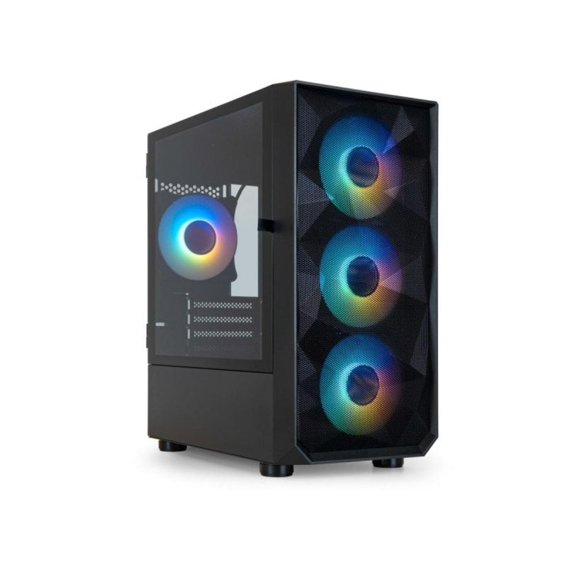 tooq Seizure Caja Minitorre Gaming TQGCC901-B Mini Tower Acero Negro Multi RGB