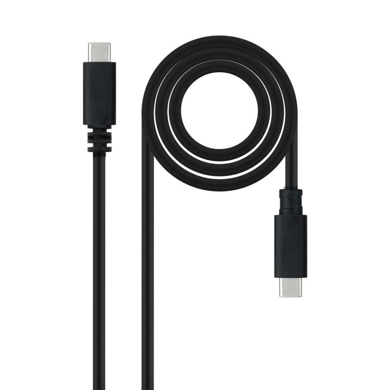 nanocable Câble USB-C Nanocable 2.0 3A Type-C M-USB-C M 1,5 m Black