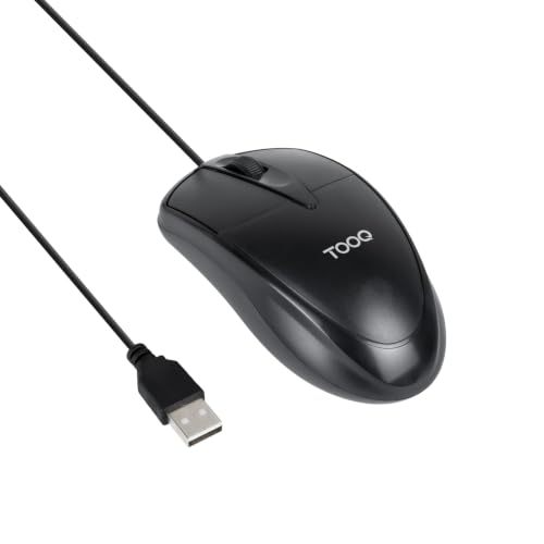 TOOQ TQM-1001-B - Souris Optique Filaire USB, 1000 DPI, Noir