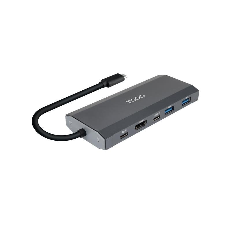 tooq Caja PC TooQ TQE-2241G M.2 Aluminium Grey avec HUB USB-C et HDMI