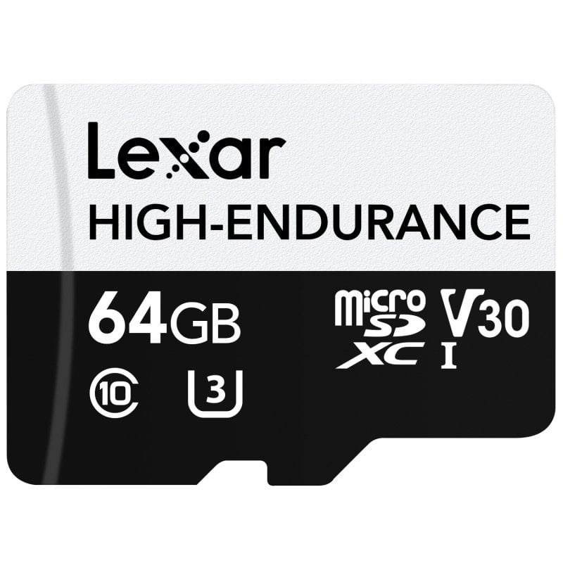 Lexar Carte microSD Lexar haute endurance 64 Go Classe 10 UHS-I U3 V30