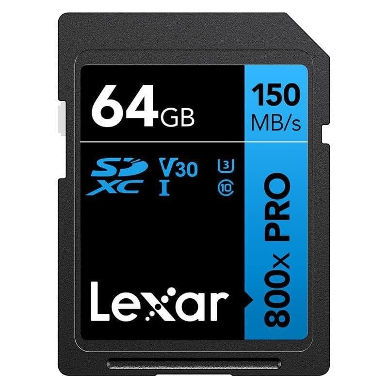 Lexar Carte SDXC Lexar High-Performance 800xPRO 64 Go V30 UHS-I 150 Mo s