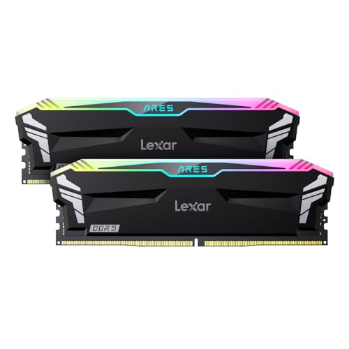 Barrette Memoire - LEXAR Ares - DDR5 6800 - CL34 1.4 V - 32 Go (2x16Go) - Dissipateur thermique RGB - Black