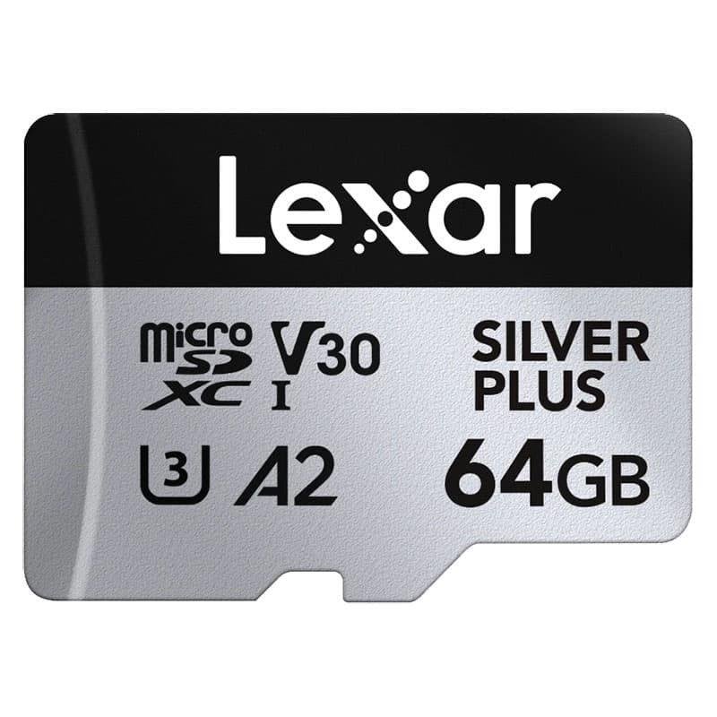 Lexar Carte MicroSD Lexar Professional SILVER PLUS 64Go UHS-I 205 Mo s V30 A2
