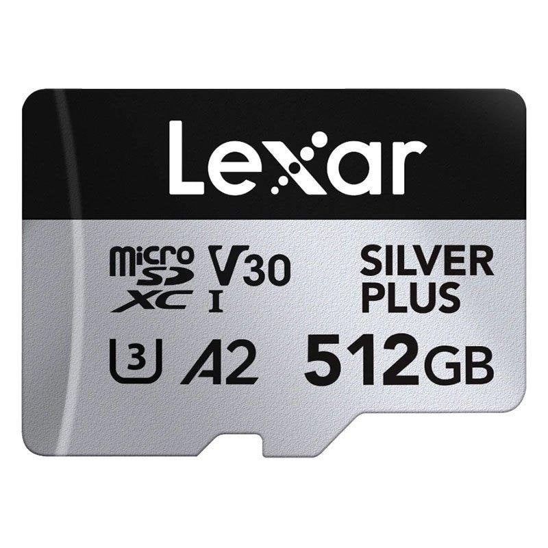 Lexar Carte Lexar Professional SILVER PLUS 512 Go MicroSDXC UHS-I 205 Mo s 150 Mo s V30 A2