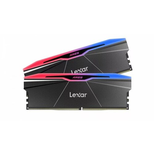 Barrette Memoire - LEXAR Ares - DDR5 8000 - CL38 1.45 V - 32 Go (2x16Go) - Dissipateur thermique RGB - Black