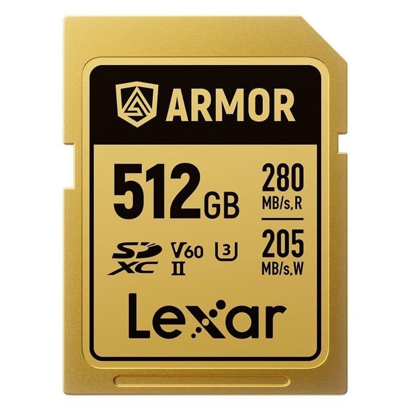 Lexar Carte Lexar Armor Gold SDXC UHS-II 512Go Inox V60 R280Mo s IP68