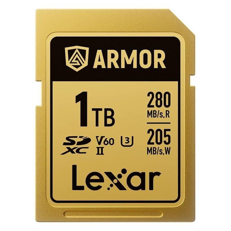 Lexar Carte SD Lexar ARMOR GOLD 1 To UHS-II V60 IP68 Acier Inoxydable