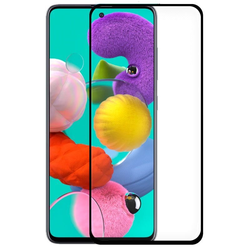 Cool Protecteur d'écran en verre trempé Black froid pour Samsung Galaxy A51 A51 5G A52 A52 5G A52s 5G S20 FE A515