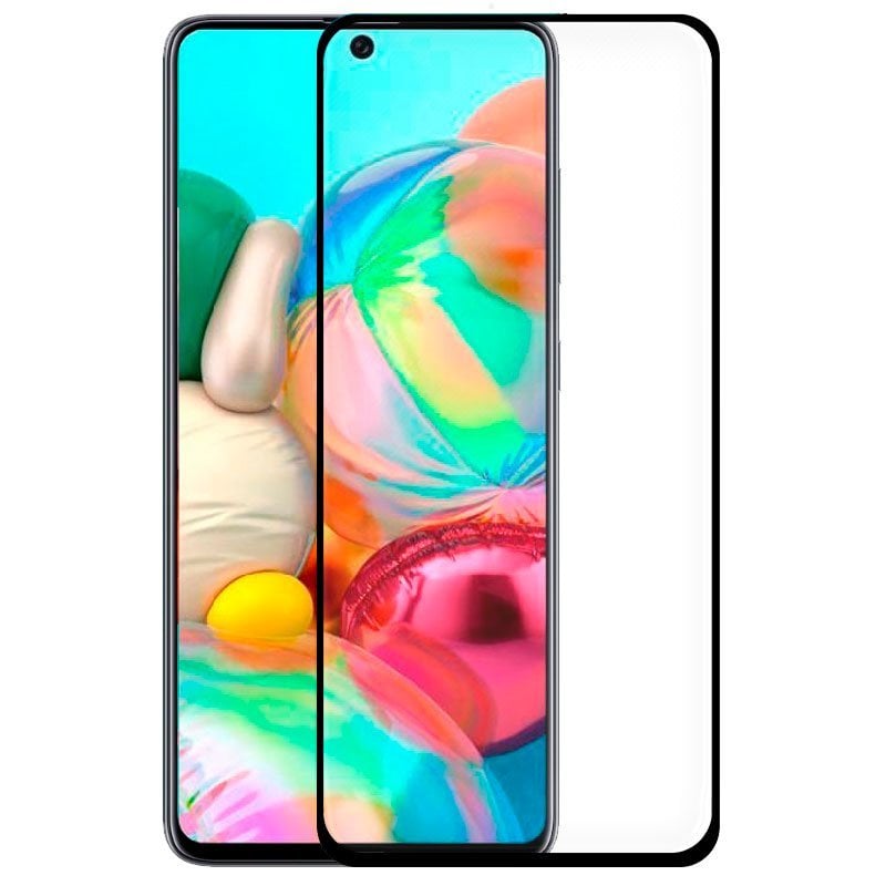 Cool Protecteur d'écran en verre trempé Black froid pour Samsung Galaxy A7 S10 Lite Note 10 Lite
