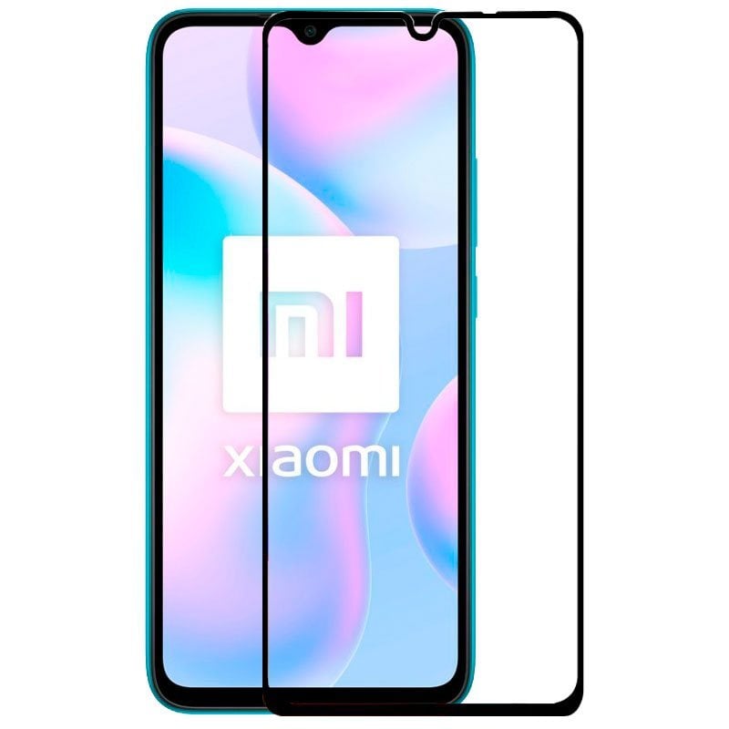 Cool Protecteur d'écran en verre trempé cool pour Xiaomi Redmi 9A 9AT Full 3D Black