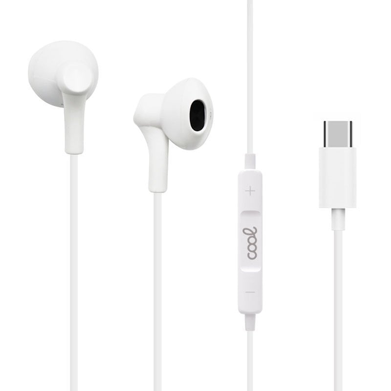 Cool Cool Stereo Digital Earbuds avec Micro USB-C White