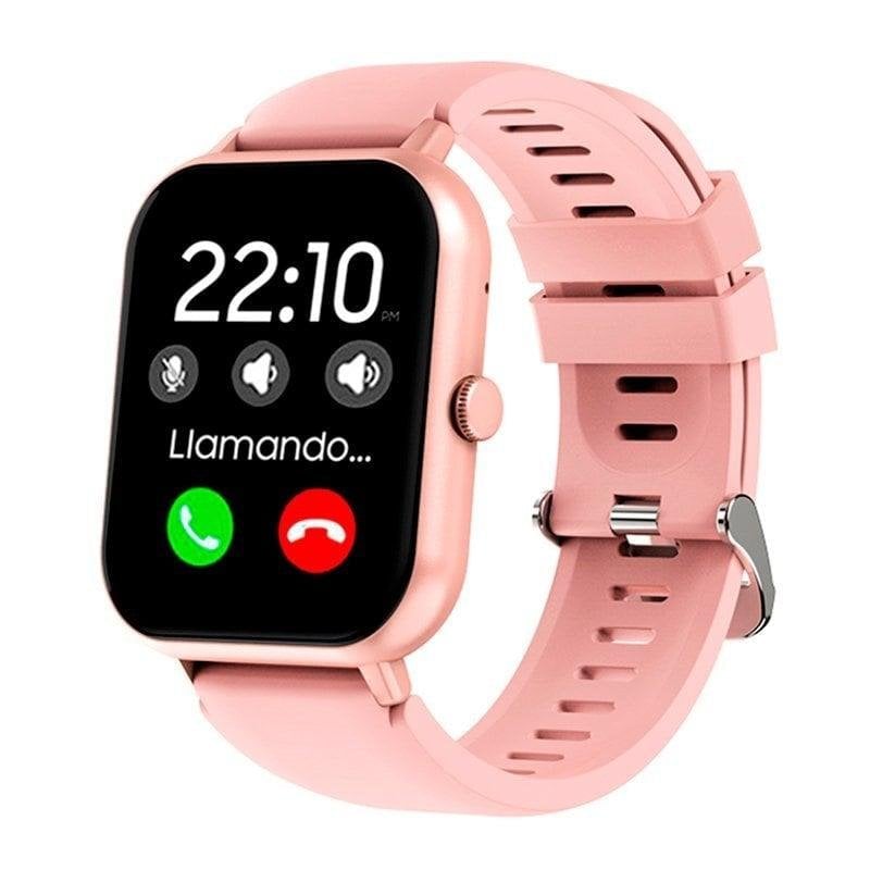 Cool Montre Connectée Cool Forest Bluetooth 42mm Écran Tactile 1.83 Rose IP67 SpO2 Pulsomètre