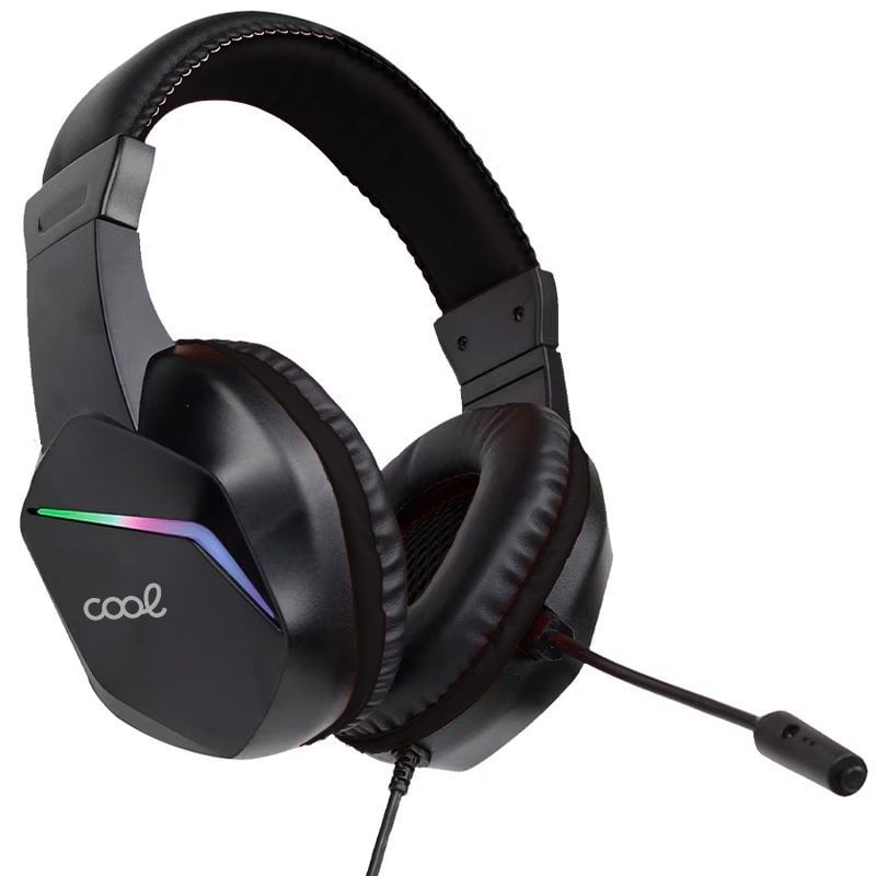 Cool Casque de jeu stéréo Cool Vista avec adaptateur audio et éclairage multiplateforme