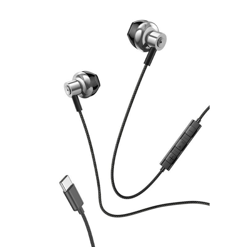 Cool Metal Casque stéréo USB-C avec microphone Argenté