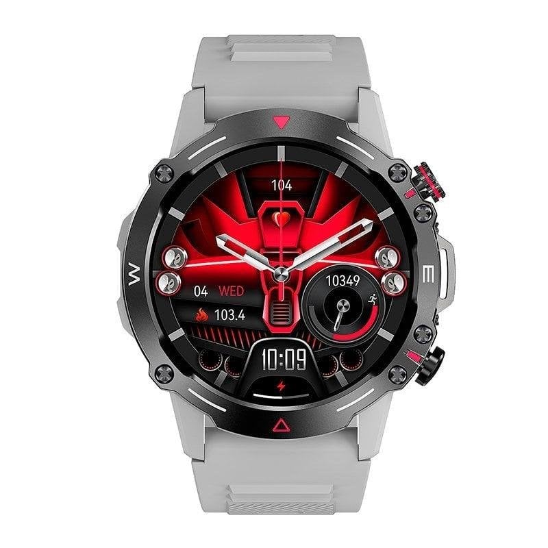 Cool Adventure Bluetooth 46mm AMOLED Grey Taille Unique Étanche IP67 SpO2 Pulsomètre