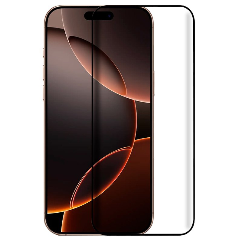 Cool Protecteur d'écran en verre trempé Black Cool FULL 3D pour iPhone 16 Pro Max