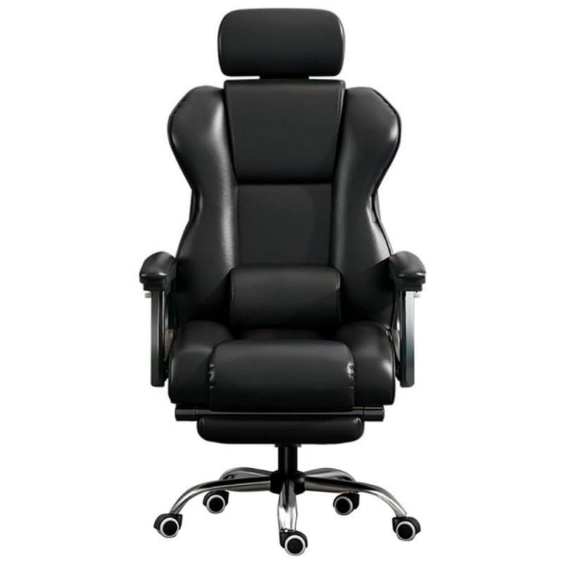 Cool Chaise de bureau COOL Board ergonomique Black cuir synthétique coussins latex repose-pieds