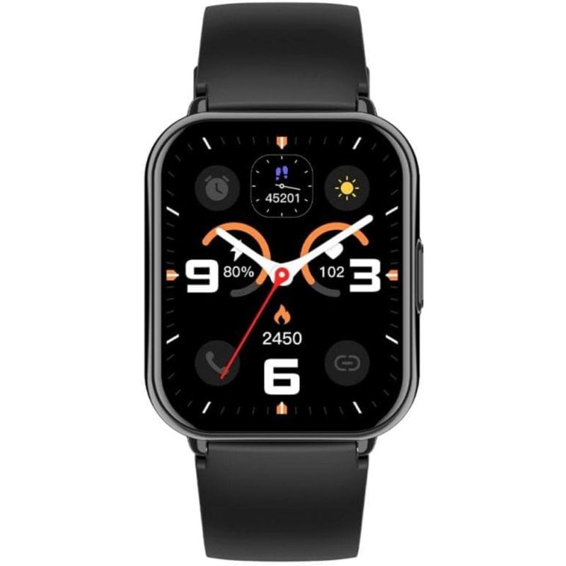 Cool Montre Connectée Cool Cascais Bluetooth 50mm Écran Tactile Silicone Black Appels Santé Sport
