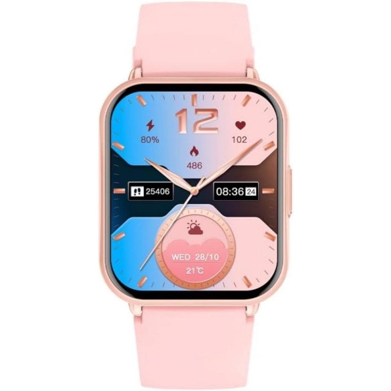 Cool Cascais Bluetooth 50mm Écran Tactile Silicone Rose Appels Santé Sport