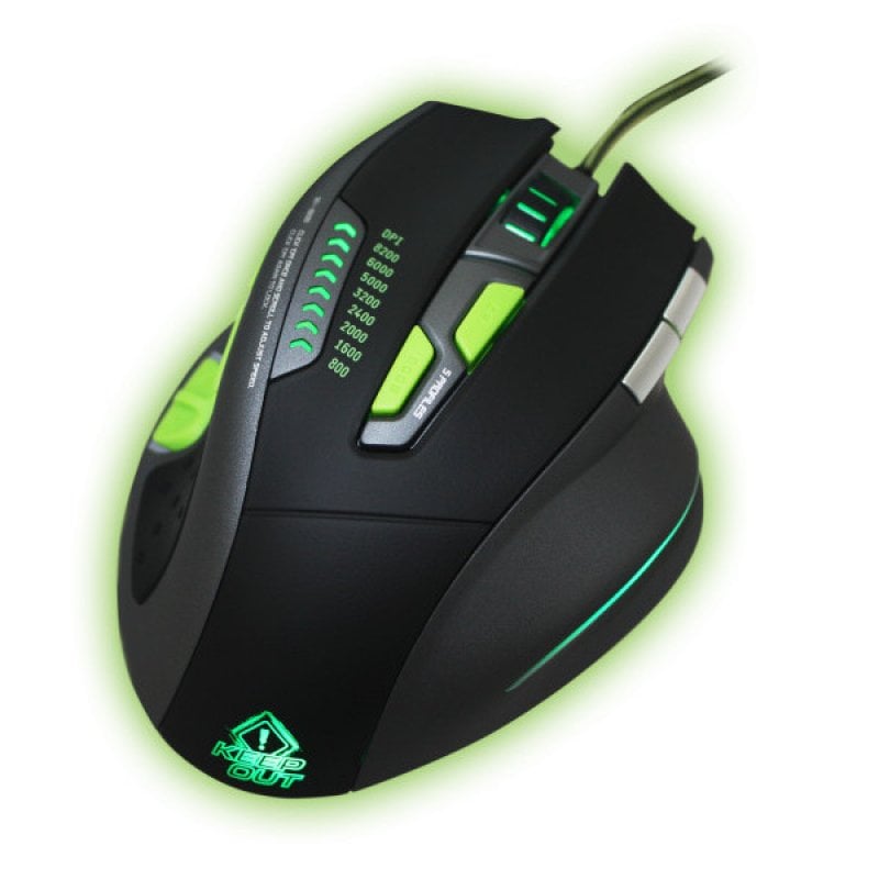 keep-out Souris de jeu Keep Out X9PRO 8200 DPI Black Green