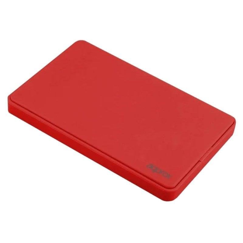 approx Environ APPHDD200R Boîtier de disque dur externe 2,5 SATA USB 2.0 sans vis Red