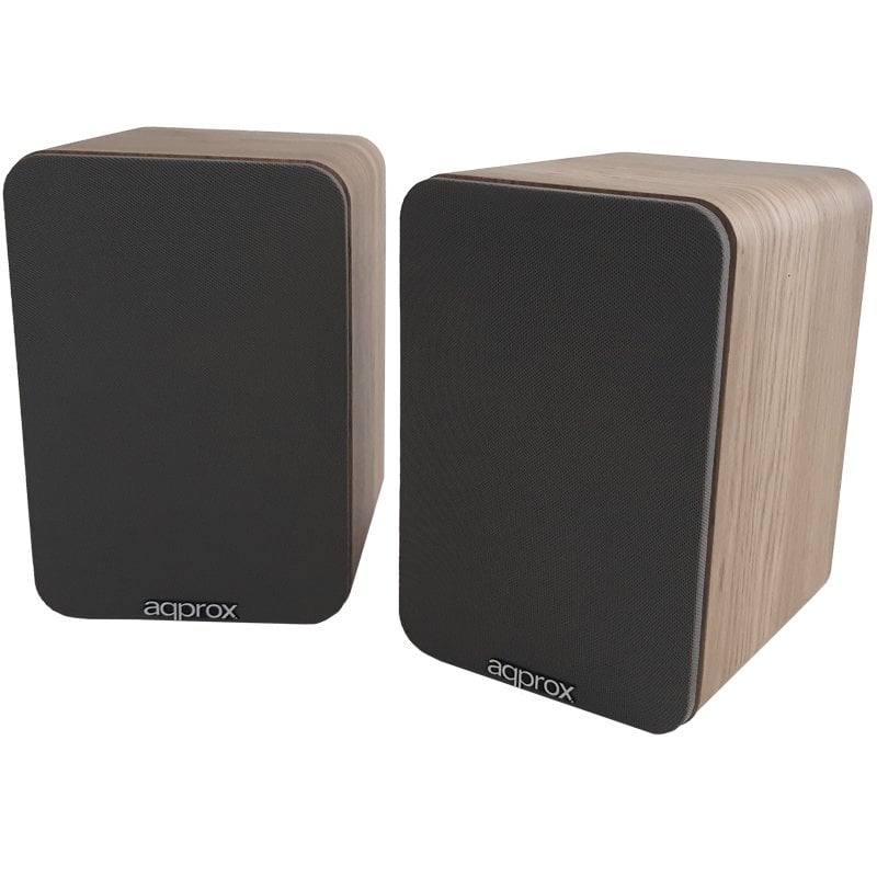 approx Enceintes Bluetooth auto-alimentées Approx 60 W RMS en bois avec télécommande