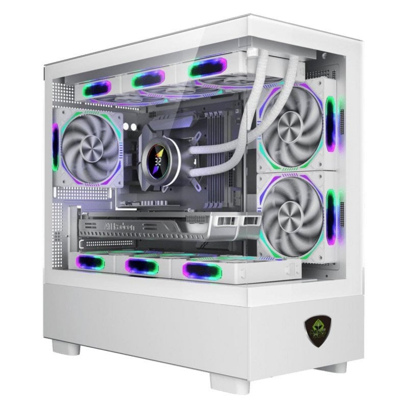 keep-out KeepOut XC-301W Glass Boîtier PC Gaming White Micro-ATX ITX Verre Trempé ARGB