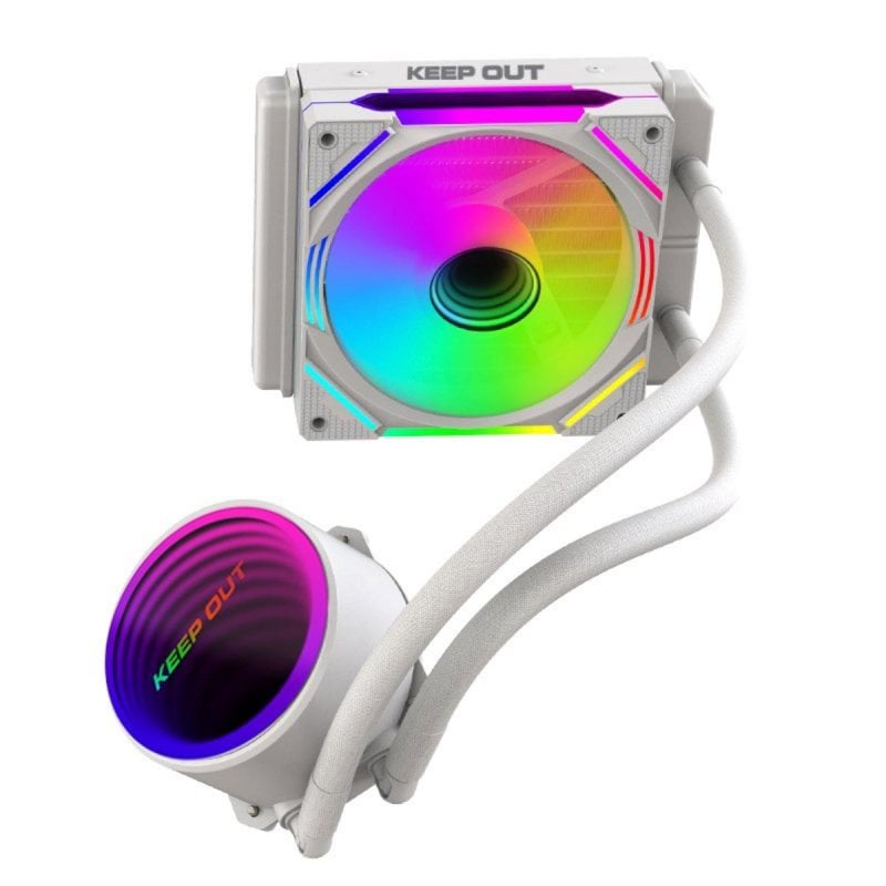 keep-out Refroidisseur liquide KeepOut XWC-120W 12 cm ARGB 800-1800 RPM White