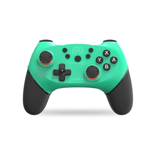 NK Manette Switch sans fil - Switch Switch 2 Lite Switch OLED avec fonction Wake, Bluetooth, 6 axes, fonction turbo, double choc, double vibration, LED indicateurs - Couleur bleue