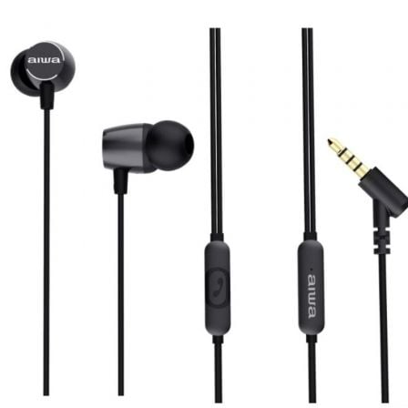 Aiwa Casque AIWA avec câble jack 3,5 mm et microphone intégré, design ergonomique et basses puissantes